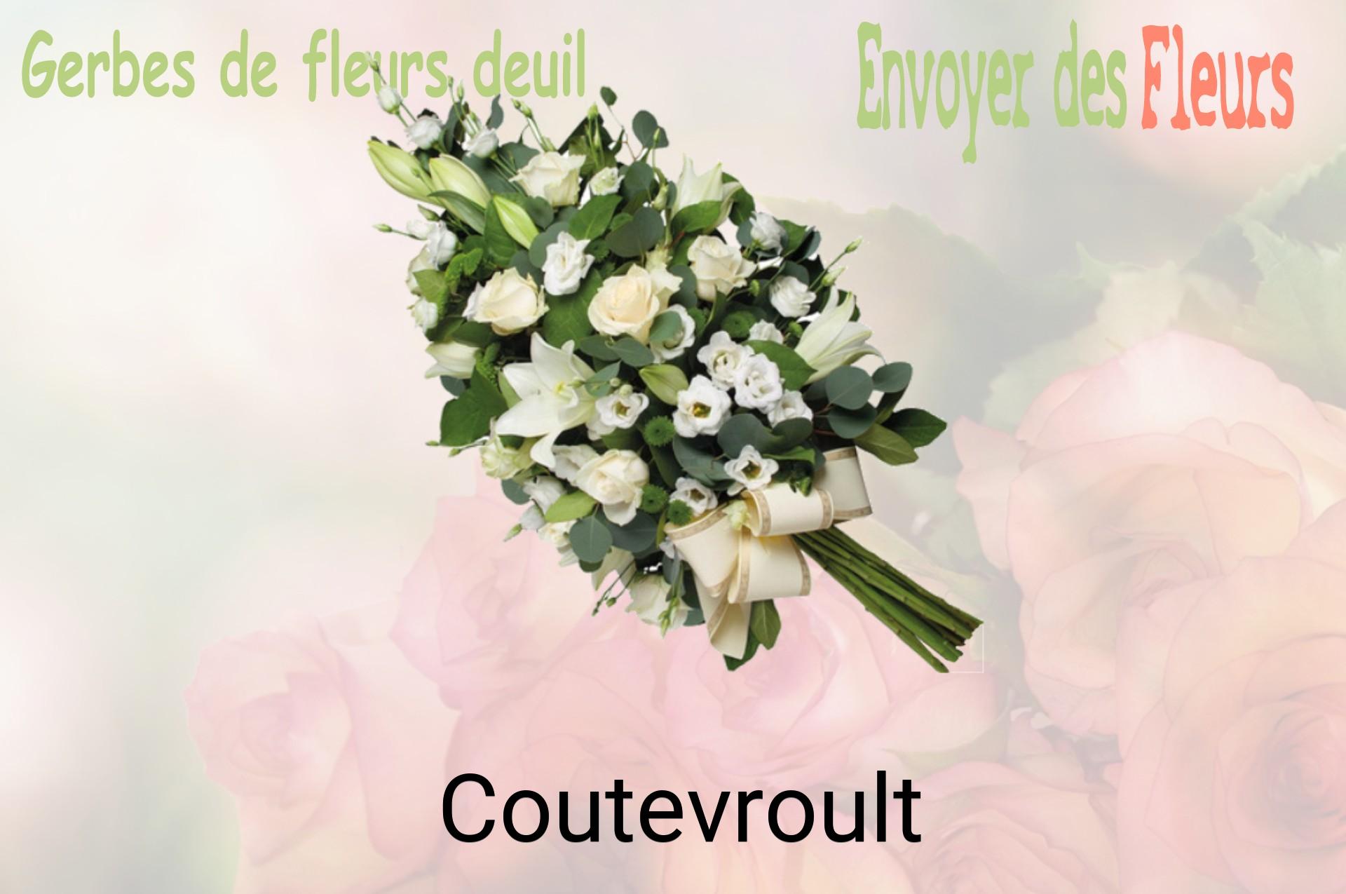 Gerbe de fleurs de deuil livrée à Coutevroult